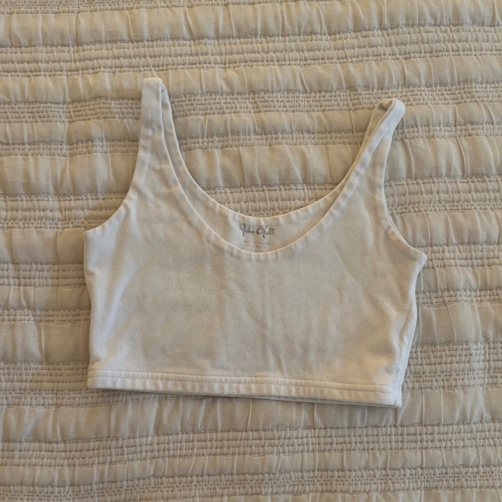 white brandy melville cropped bralette tank